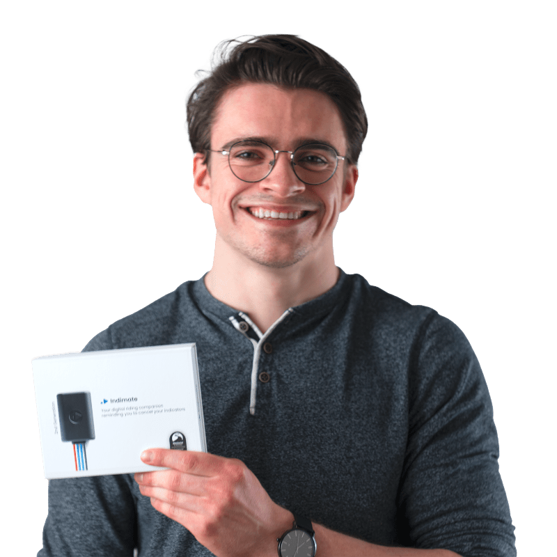 Nicolas, the founder of Indimate holding the indimate box